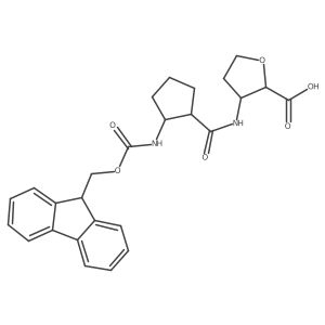 3-[2-({[(9H-fluoren-9-yl)methoxy]carbonyl}amino)cyclopentaneamido]oxolane-2-carboxylic acid Structure