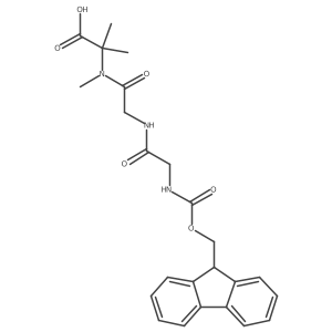 2-{2-[2-({[(9H-fluoren-9-yl)methoxy]carbonyl}amino)acetamido]-N-methylacetamido}-2-methylpropanoic acid Structure