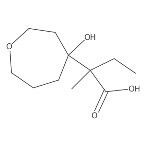 2-(4-Hydroxyoxepan-4-yl)-2-methylbutanoic acid结构式