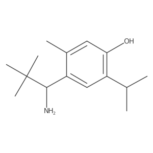 4-(1-Amino-2,2-dimethylpropyl)-5-methyl-2-(propan-2-yl)phenol结构式