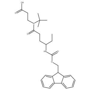 3-[N-tert-butyl-4-({[(9H-fluoren-9-yl)methoxy]carbonyl}amino)hexanamido]propanoic acid结构式