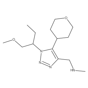 {[1-(1-methoxybutan-2-yl)-5-(oxan-4-yl)-1H-1,2,3-triazol-4-yl]methyl}(methyl)amine Structure