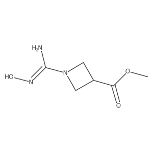 methyl 1-(N-hydroxycarbamimidoyl)azetidine-3-carboxylate结构式