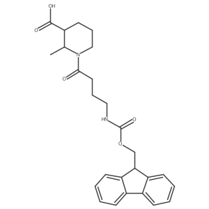 1-[4-({[(9H-fluoren-9-yl)methoxy]carbonyl}amino)butanoyl]-2-methylpiperidine-3-carboxylic acid Structure