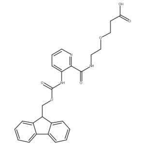 3-(2-{[3-({[(9H-fluoren-9-yl)methoxy]carbonyl}amino)pyridin-2-yl]formamido}ethoxy)propanoic acid Structure