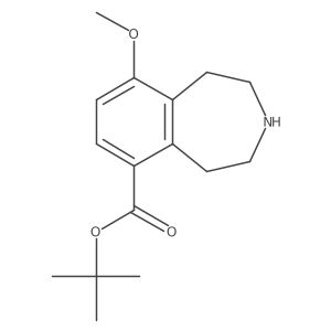 tert-butyl 9-methoxy-2,3,4,5-tetrahydro-1H-3-benzazepine-6-carboxylate Structure