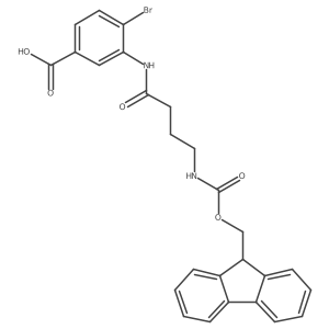 4-bromo-3-[4-({[(9H-fluoren-9-yl)methoxy]carbonyl}amino)butanamido]benzoic acid Structure