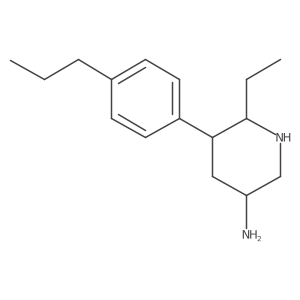 6-Ethyl-5-(4-propylphenyl)piperidin-3-amine结构式