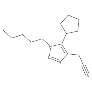 2-(5-cyclopentyl-1-pentyl-1H-1,2,3-triazol-4-yl)acetonitrile结构式