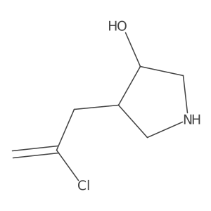 4-(2-Chloroprop-2-en-1-yl)pyrrolidin-3-ol Structure