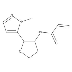 N-[(2S,3S)-2-(2-Methylpyrazol-3-yl)oxolan-3-yl]prop-2-enamide Structure