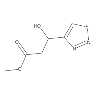 methyl (3R)-3-hydroxy-3-(1,2,3-thiadiazol-4-yl)propanoate结构式
