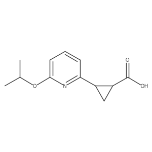rac-(1R,2R)-2-[6-(propan-2-yloxy)pyridin-2-yl]cyclopropane-1-carboxylic acid结构式