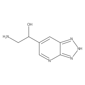 (1R)-2-amino-1-{3H-[1,2,3]triazolo[4,5-b]pyridin-6-yl}ethan-1-ol结构式