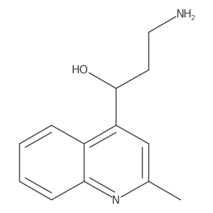 (1S)-3-amino-1-(2-methylquinolin-4-yl)propan-1-ol结构式