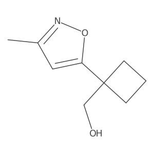 [1-(3-Methyl-1,2-oxazol-5-yl)cyclobutyl]methanol Structure