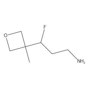 3-Fluoro-3-(3-methyloxetan-3-yl)propan-1-amine结构式