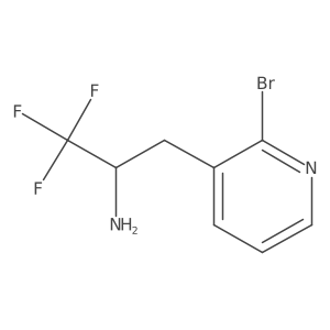 3-(2-Bromopyridin-3-yl)-1,1,1-trifluoropropan-2-amine结构式