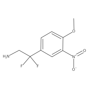 2,2-Difluoro-2-(4-methoxy-3-nitrophenyl)ethan-1-amine结构式