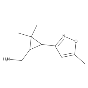 [2,2-Dimethyl-3-(5-methyl-1,2-oxazol-3-yl)cyclopropyl]methanamine Structure