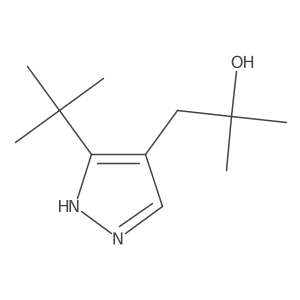 1-(3-tert-butyl-1H-pyrazol-4-yl)-2-methylpropan-2-ol结构式