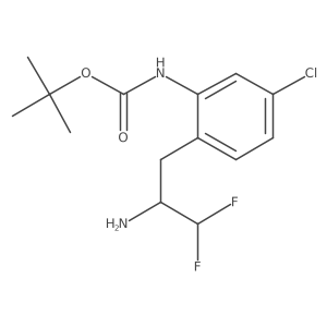 tert-butyl N-[2-(2-amino-3,3-difluoropropyl)-5-chlorophenyl]carbamate结构式