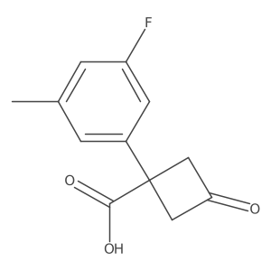 1-(3-Fluoro-5-methylphenyl)-3-oxocyclobutane-1-carboxylic acid结构式