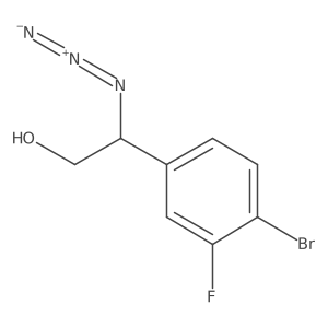 2-Azido-2-(4-bromo-3-fluorophenyl)ethan-1-ol结构式