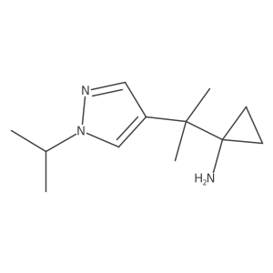 1-{2-[1-(propan-2-yl)-1H-pyrazol-4-yl]propan-2-yl}cyclopropan-1-amine Structure