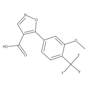 5-[3-Methoxy-4-(trifluoromethyl)phenyl]-1,2-oxazole-4-carboxylic acid结构式