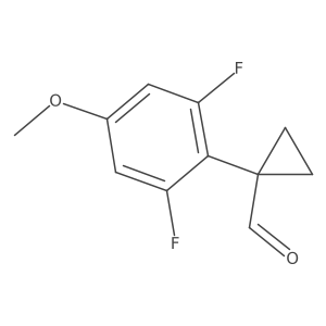 1-(2,6-Difluoro-4-methoxyphenyl)cyclopropane-1-carbaldehyde结构式