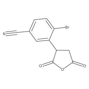 4-Bromo-3-(2,5-dioxooxolan-3-yl)benzonitrile结构式