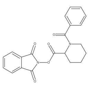 1,3-dioxo-2,3-dihydro-1H-isoindol-2-yl 1-benzoylpiperidine-2-carboxylate结构式