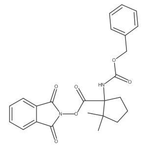 1,3-dioxo-2,3-dihydro-1H-isoindol-2-yl 1-{[(benzyloxy)carbonyl]amino}-2,2-dimethylcyclopentane-1-carboxylate Structure