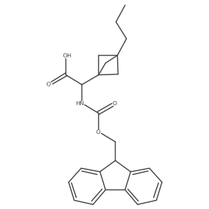 2-(9H-Fluoren-9-ylmethoxycarbonylamino)-2-(3-propyl-1-bicyclo[1.1.1]pentanyl)acetic acid结构式