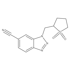1-[(1,1-dioxo-1lambda6-thiolan-2-yl)methyl]-1H-1,2,3-benzotriazole-6-carbonitrile Structure