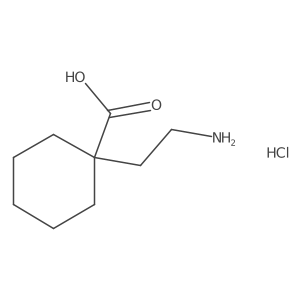 1-(2-Aminoethyl)cyclohexane-1-carboxylic acid;hydrochloride结构式