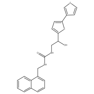 3-(2-{[2,3'-Bithiophene]-5-yl}-2-hydroxyethyl)-1-[(naphthalen-1-yl)methyl]urea Structure