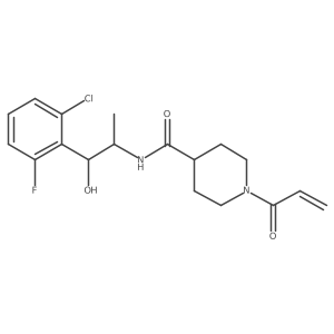 N-[1-(2-Chloro-6-fluorophenyl)-1-hydroxypropan-2-yl]-1-prop-2-enoylpiperidine-4-carboxamide Structure