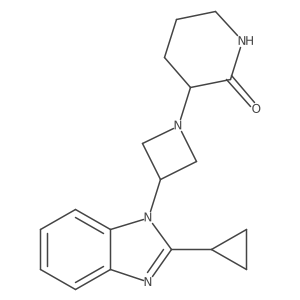3-[3-(2-Cyclopropylbenzimidazol-1-yl)azetidin-1-yl]piperidin-2-one结构式