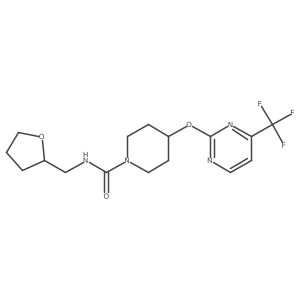 N-[(oxolan-2-yl)methyl]-4-{[4-(trifluoromethyl)pyrimidin-2-yl]oxy}piperidine-1-carboxamide Structure