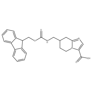 7-[({[(9H-fluoren-9-yl)methoxy]carbonyl}amino)methyl]-5H,6H,7H,8H-imidazo[1,2-a]pyridine-3-carboxylic acid结构式