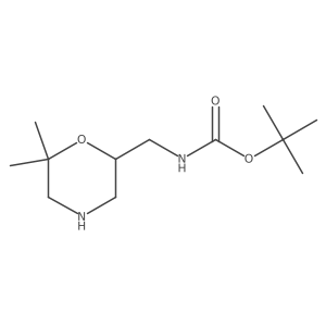 tert-Butyl (S)-((6,6-dimethylmorpholin-2-yl)methyl)carbamate结构式