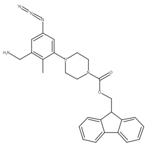 (9H-fluoren-9-yl)methyl 4-[3-(aminomethyl)-5-azido-2-methylphenyl]piperazine-1-carboxylate Structure
