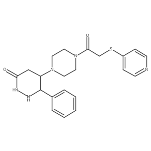 6-Phenyl-5-[4-(2-pyridin-4-ylsulfanylacetyl)piperazin-1-yl]diazinan-3-one Structure