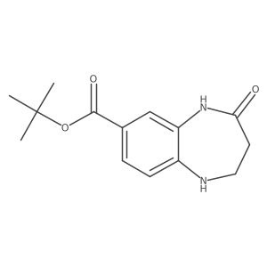 tert-butyl 4-oxo-2,3,4,5-tetrahydro-1H-1,5-benzodiazepine-7-carboxylate结构式