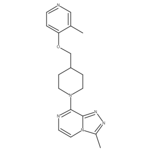3-Methyl-4-[(1-{3-methyl-[1,2,4]triazolo[4,3-a]pyrazin-8-yl}piperidin-4-yl)methoxy]pyridine结构式