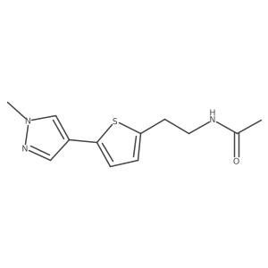 N-{2-[5-(1-methyl-1H-pyrazol-4-yl)thiophen-2-yl]ethyl}acetamide结构式
