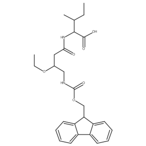 (2S)-2-[3-ethoxy-4-({[(9H-fluoren-9-yl)methoxy]carbonyl}amino)butanamido]-3-methylpentanoic acid结构式