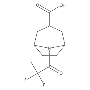 (1R,3R,5S)-8-(trifluoroacetyl)-8-azabicyclo[3.2.1]octane-3-carboxylic acid Structure